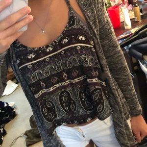 Paisley pattern flowy crop top